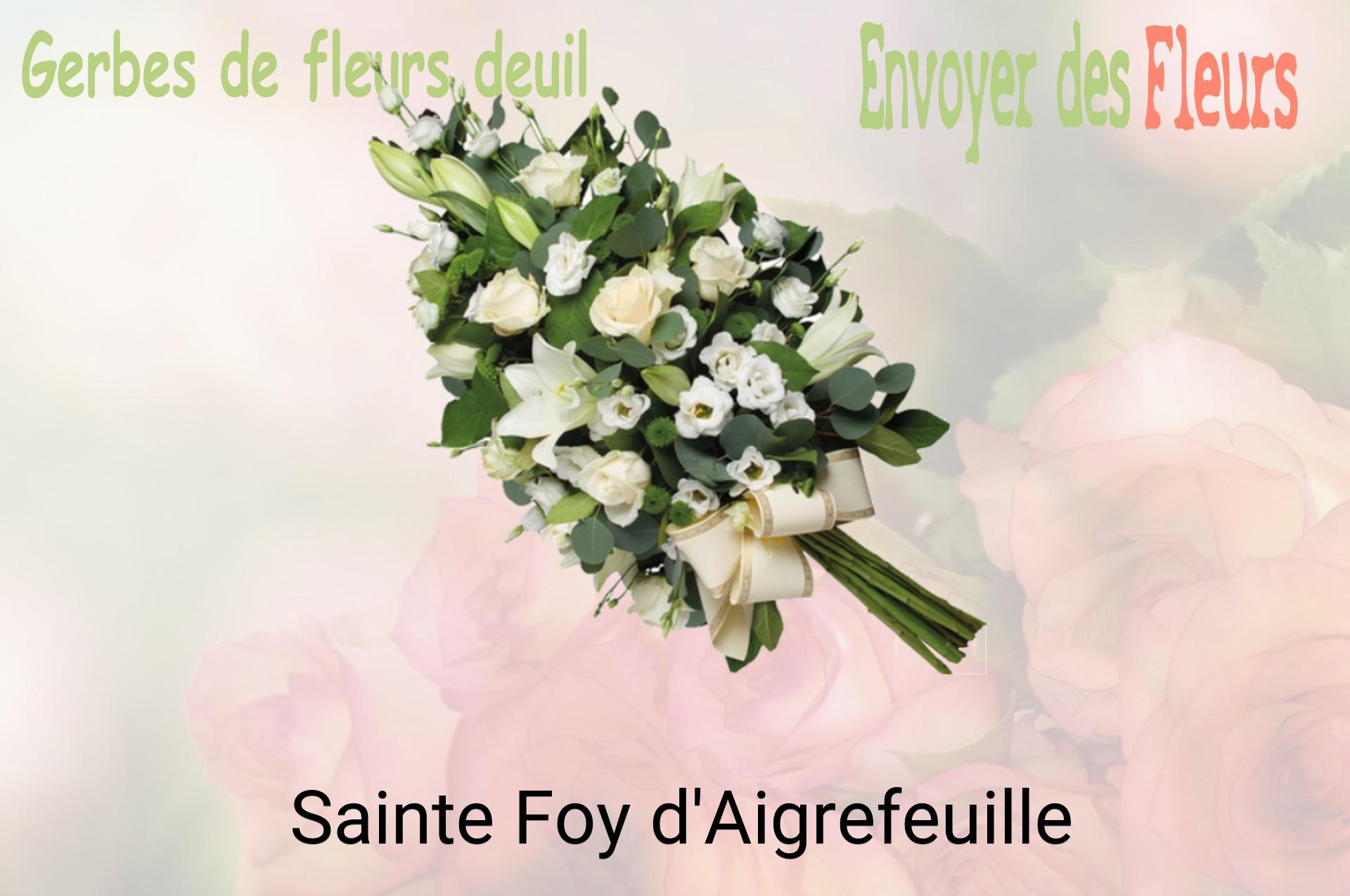 Gerbe de fleurs de deuil livrée à Sainte-Foy-d'Aigrefeuille